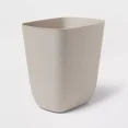 thumbnail image 1 of 3gal Open Vanity Waste Basket Gray Compact Plastic Indoor Trash Can, Matte Finish, Small Size, 3 Gallon Capacity, 1 of 3
