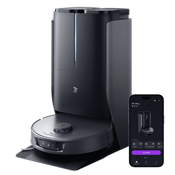 3i P10 Ultra Robot Vacuum and Mop Combo, Extendable Pad for Edge & Corner Mopping, 18000 Pa Suction Deep Cleaning, Auto Hot Water Washing&Drying, Self-Emptying, Self-Refilling, AI Obstacle Avoidance