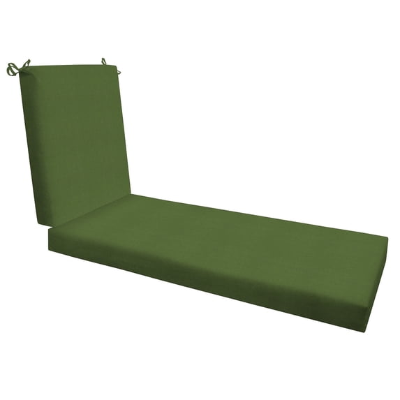 Textured Solid Artichoke Green Chaise Lounge Cushion