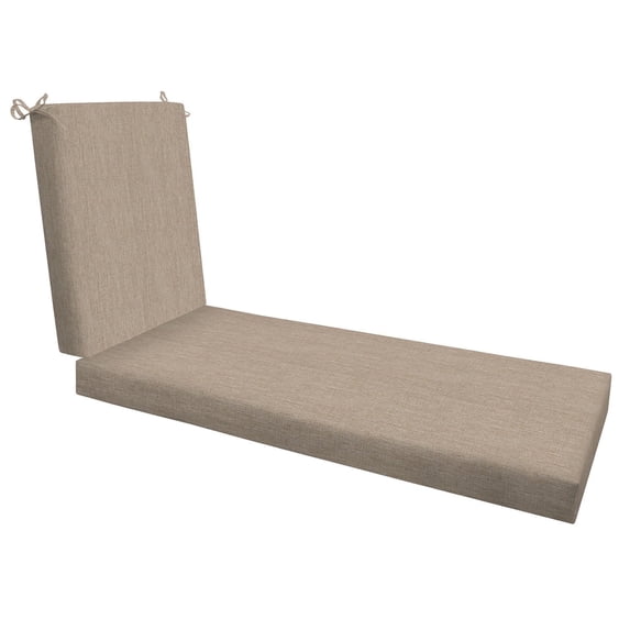 Textured Solid Birch Tan Chaise Lounge Cushion