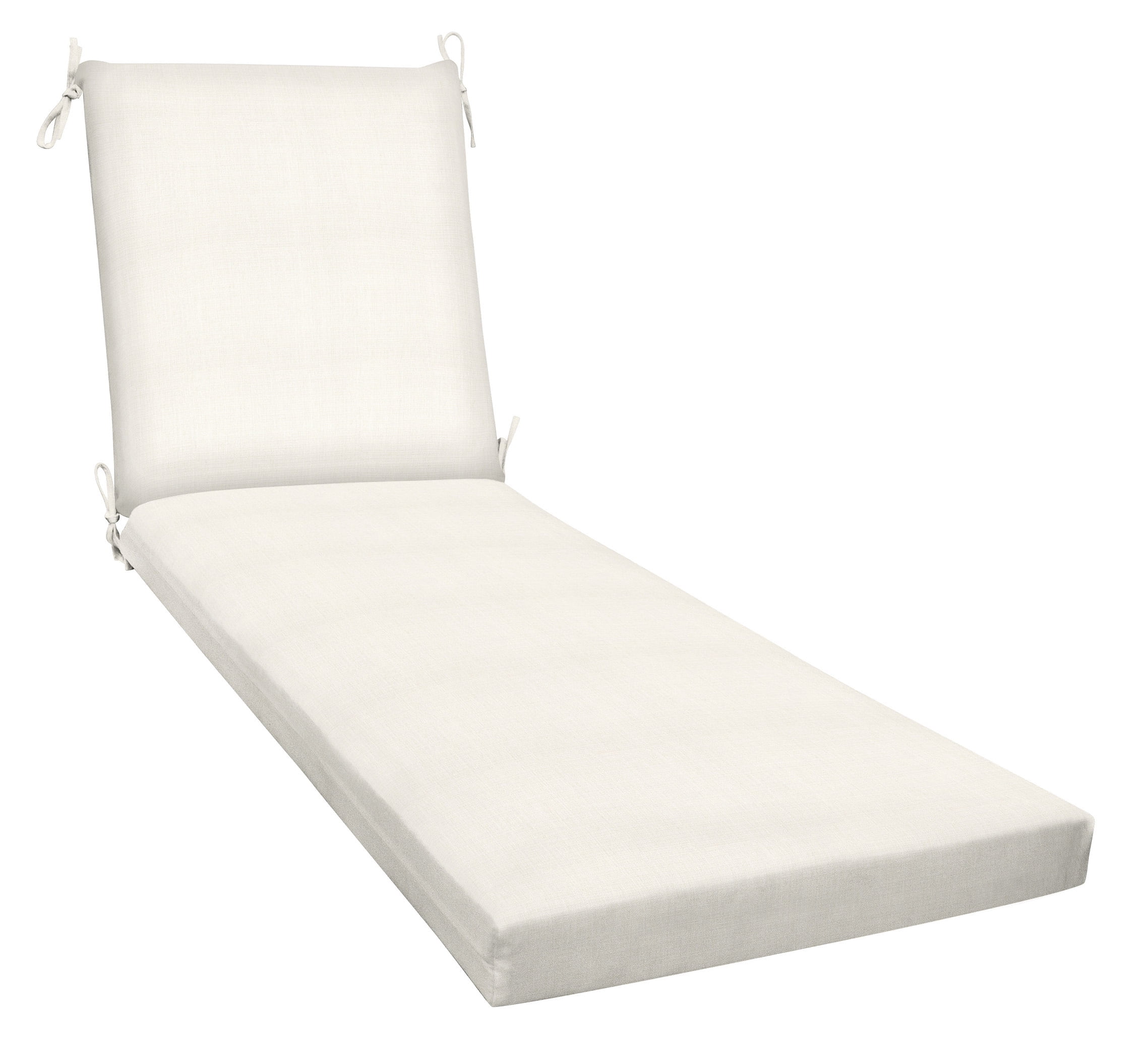Textured Solid Bone Outdoor Chaise Lounge Cushion, 70" x 22.5"