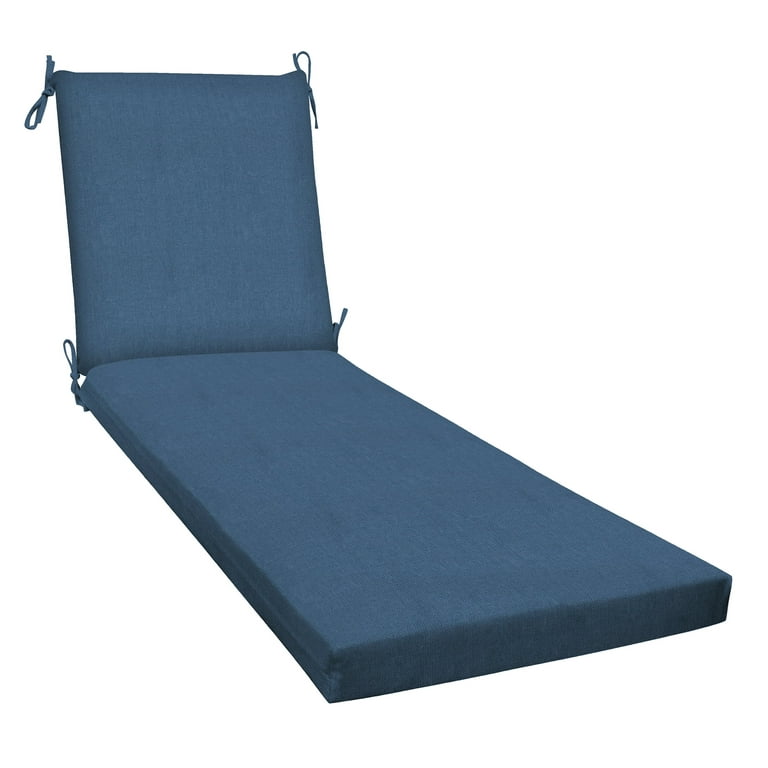 3i Products Inc. Textured Chaise Lounge Cushion 22.5 wide x 70 long x 3.5 thick Textured Solid Pacific Blue Walmart