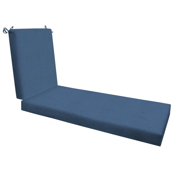 Textured Solid Pacific Blue Chaise Lounge Cushion