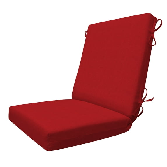 3i Products, Inc. Textured Highback Dining Chair Cushion - 21" wide x 42" long x 4" thick Scarlet Red