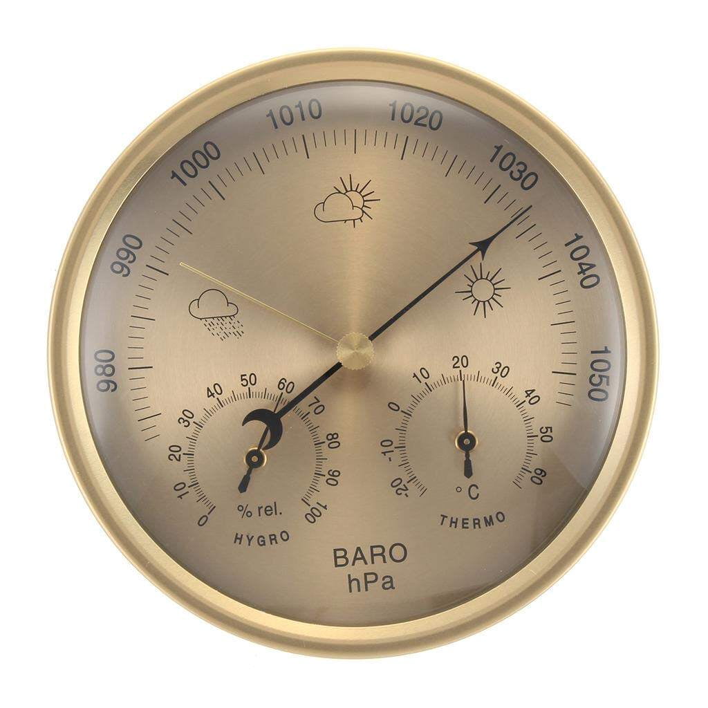 3in 1 Barometer In/Outdoor Thermometer Hygrometer Weather Station Pressure Gauge