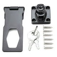 3in Black Locking Hasp and Staple with Keys Padlock Garage Lock