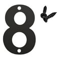 thumbnail image 1 of 3in Floating Metal House Numbers | Weatherproof Address Sign for Mailbox/Garden | Modern Rustproof Outdoor Number Nail Kit with Screws (Black/Silver)​, 1 of 1