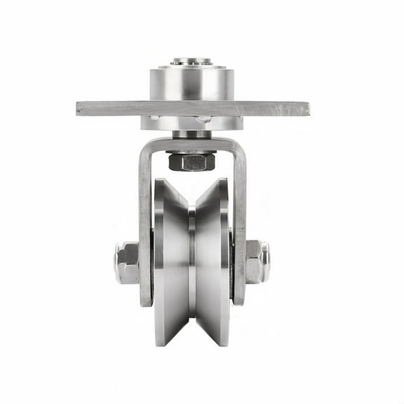 3in Swivel Track Roller with Plate 304 Stainless Steel Heavy Duty Sliding Gate Wheels for Track Rail, Rolling Driveway Gate