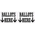 thumbnail image 1 of 3in x 2in Ballots Here Stickers, 1 of 1