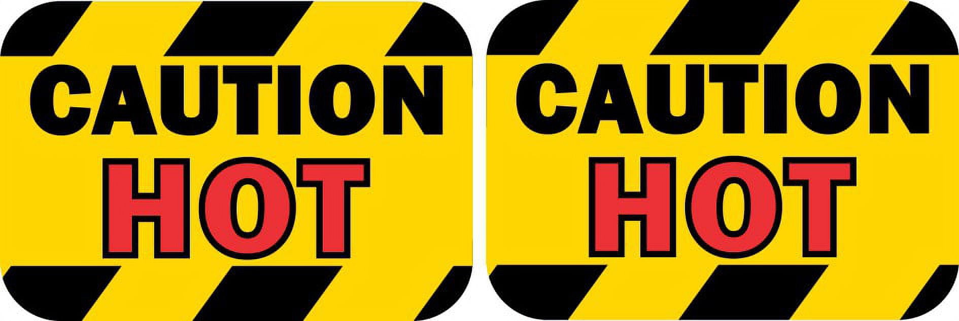 3in x 2in Caution Hot Stickers - Walmart.com