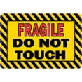 thumbnail image 1 of 3in x 2in Fragile Do Not Touch Sticker Vinyl Caution Sign Decal Stickers, 1 of 1