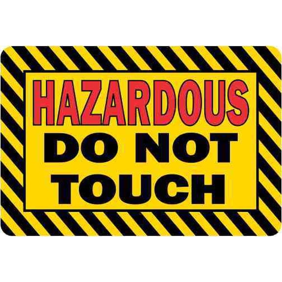 3in x 2in Hazardous Do Not Touch Sticker Vinyl Caution Sign Decal Stickers