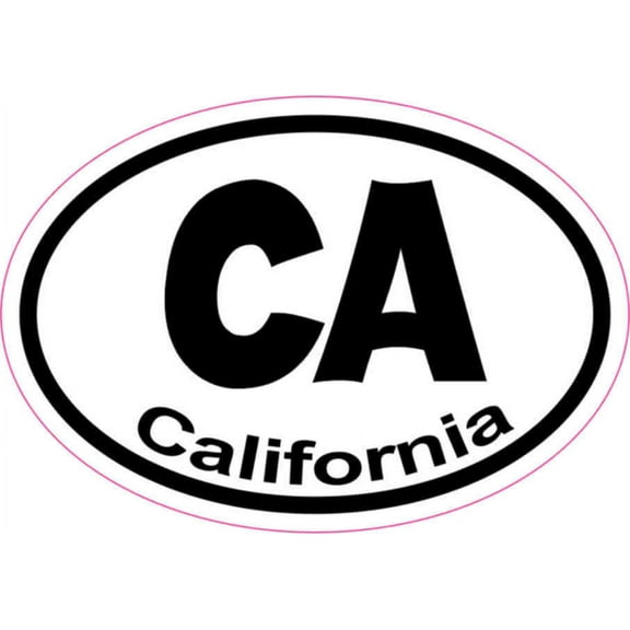 3in x 2in Oval CA California Sticker Vinyl Vehicle Window State Stickers