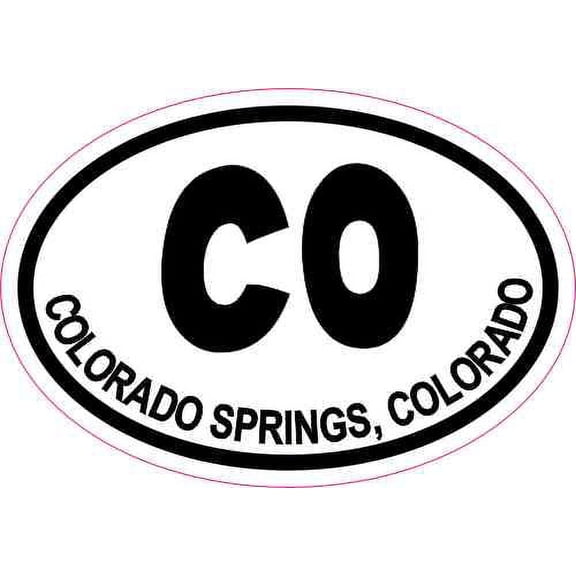 3in x 2in Oval CO Colorado Springs Sticker Travel Decal Hobby Stickers