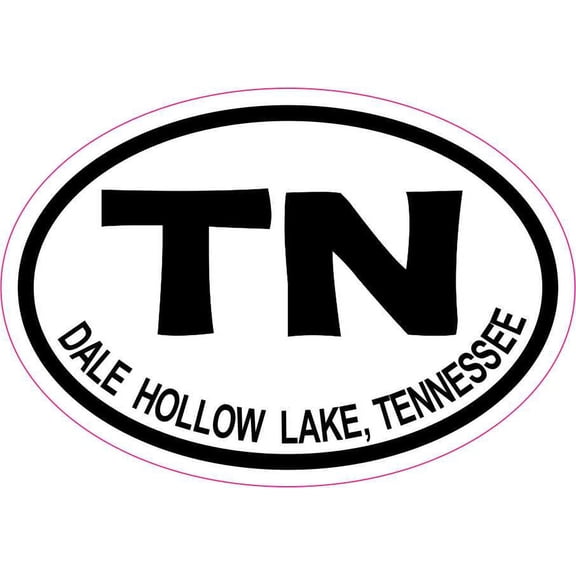 3in x 2in Oval Dale Hollow Lake Tennessee Vinyl Sticker
