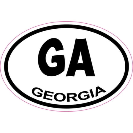 3in x 2in Oval GA Georgia Sticker