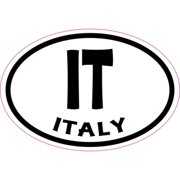3in x 2in Oval IT Italy Sticker Vinyl Vehicle Window Car Bumper Stickers