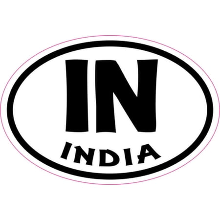 3in x 2in Oval India Vinyl Sticker