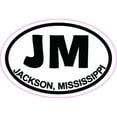thumbnail image 1 of 3in x 2in Oval JM Jackson Mississippi Sticker, 1 of 1