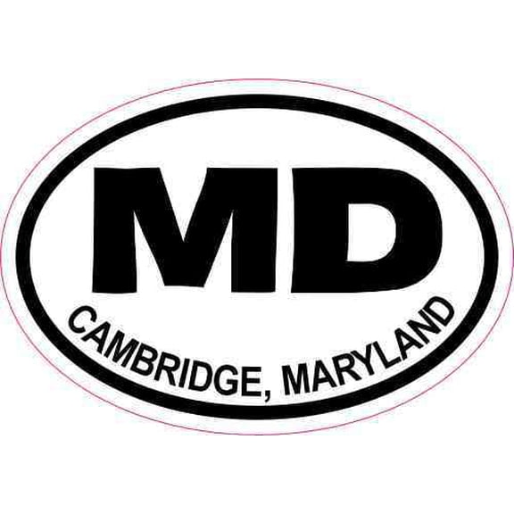 3in x 2in Oval MD Cambridge Maryland Sticker Luggage Decal Car S