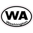 thumbnail image 1 of 3in x 2in Oval WA Washington Sticker Vinyl Car Window State Bumper Decal, 1 of 1