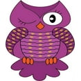 thumbnail image 1 of 3in x 3.5in Winking Purple Owl Sticker Vinyl Cup Car Truck Decal Stickers, 1 of 1