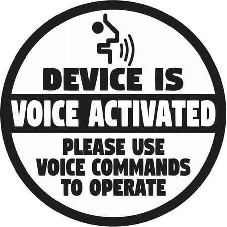 3in x 3in Device Is Voice Activated Sticker