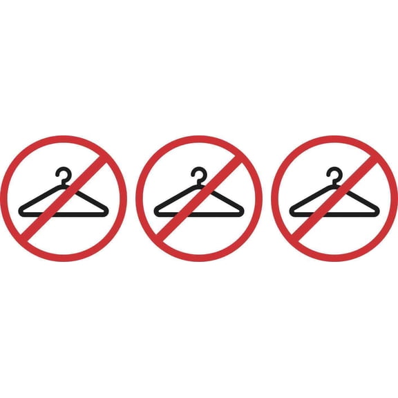 3in x 3in Do Not Hang Symbol Stickers