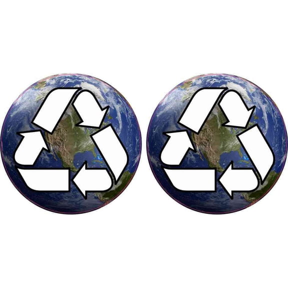 3in x 3in Earth Recycle Stickers