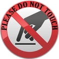 3in x 3in Pointer Finger Please Do Not Touch Sticker Vinyl Business ...