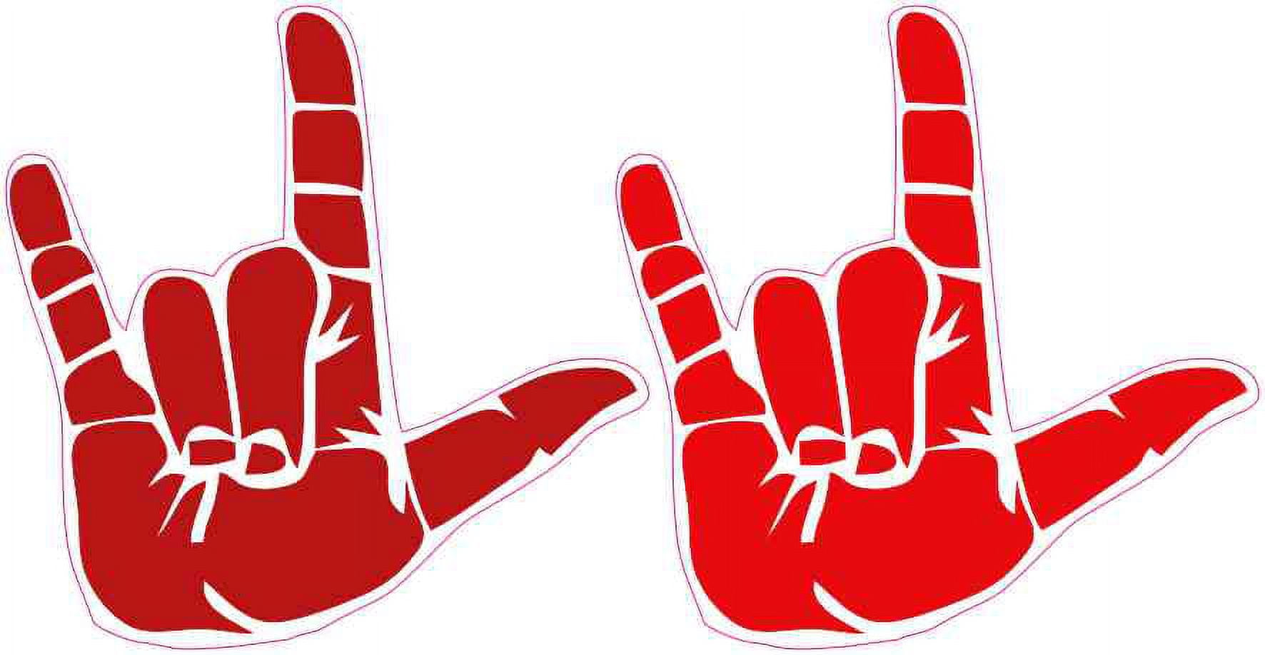 INDIGOS UG – Adesivo Per Auto JDM Peace Sign A Mano – Ritagliato In Vinile, 101x139 Mm, Rosso, Resistente Ai Raggi UV E Autolavaggio, Per Auto, Laptop E Superfici Lisce - 2