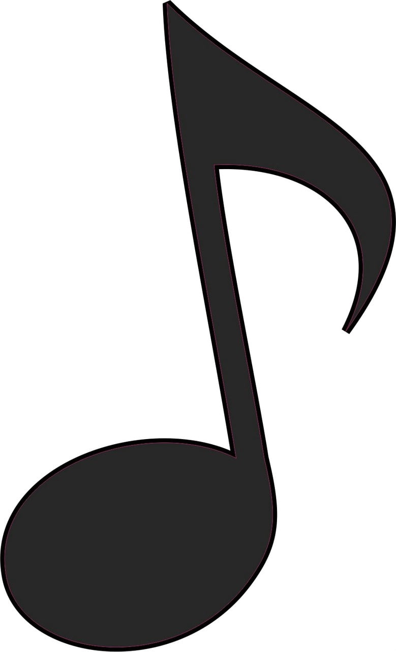 3in x 5in Black Eighth Note Sticker - Walmart.com