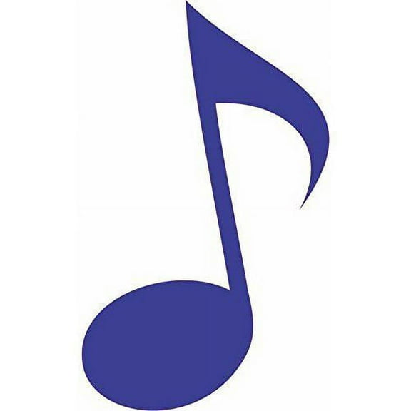 3in x 5in Blue Eighth Note Sticker