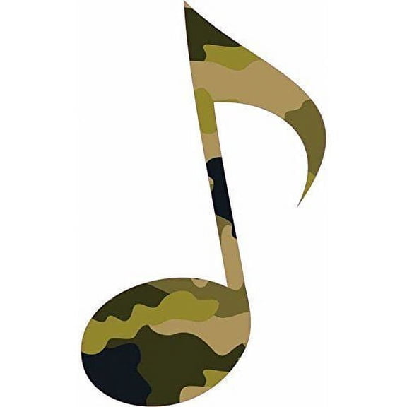 3in x 5in Camo Eighth Note Sticker