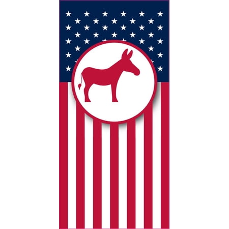 3in x 6in Democrat Flag Banner Magnet