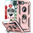 thumbnail image 1 of 3in1 Case Bundle for Apple iPhone 8, 7, SE, Heavy Duty Case with Built-in Kickstand, Dual Layer Protection with 2 Clear Screen Protectors, Sturdy Case for Apple iPhone 8, 7, SE,, Pink, 1 of 7