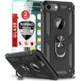 thumbnail image 1 of 3in1 Case Bundle for Apple iPhone 8, 7, SE, Heavy Duty Case with Built-in Kickstand, Dual Layer Protection with 2 Clear Screen Protectors, Sturdy Case for Apple iPhone 8, 7, SE,, Black, 1 of 7