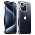 thumbnail image 1 of 3in1 Case Bundle for iPhone 16 Pro, Crystal Clear Case, [Yellow Resistant] Slim Fit Shockproof with 2 Clear Screen Protectors, Transparent Case for iPhone 16 Pro, 1 of 7
