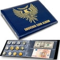 3in1 Coin Holder Album 180 Pockets Paper Money Collection 10 Pockets