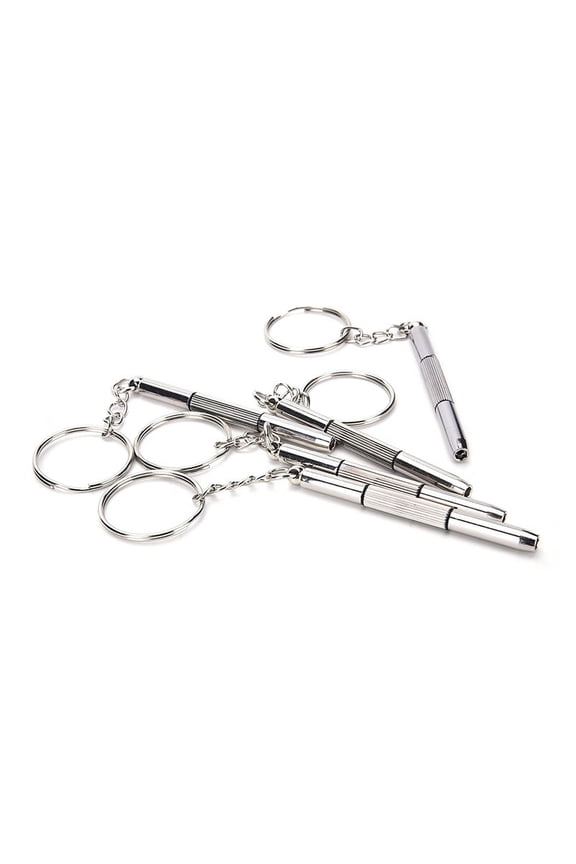 3in1 Eyeglass Screwdriver Tool Kit With Keychain Glasses Watch Phone Repair AL