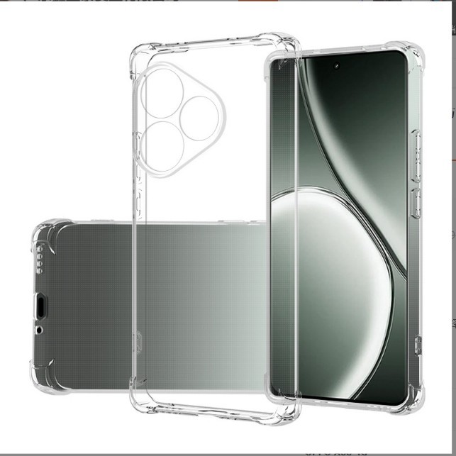 Pack 2 In 1 Per Realme 6: Cover In Gel Trasparente E Proteggi Schermo In Vetro Temperato