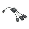 thumbnail image 1 of 3in1 USB To 2 OTG 3 Port HUB Cable Splitter Micro-USB Adapter Converter For Tablet Computer Keyboard, 1 of 6
