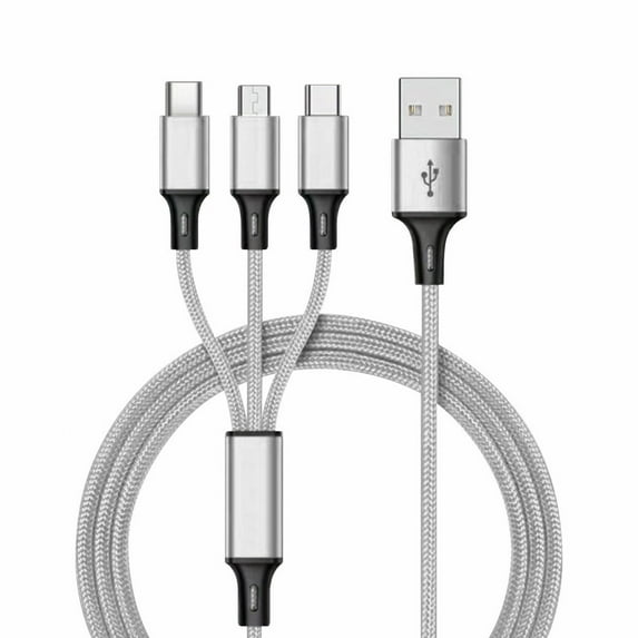 3in1 Universal Fast Charging USB Function Cell Phone Charger Cord for Multiple Devices