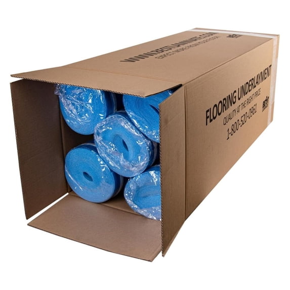Block Overlap 3in1 Vapor Barrier Flooring Underlayment w/Overlap and pre-Attached ...
