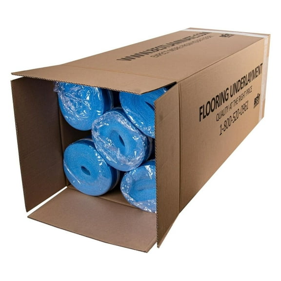 3in1 Vapor Barrier Flooring Underlayment w/Overlap and pre-Attached Tape Strip - Bestlaminate- 2mm - 500sq.ft (Bundle 5 Rolls Each 100 sg.ft.)