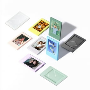 3inch Mini Photo Frame, Tabletop Picture, Frame Photocard Display Stand Desktop Ornament for Home Decor and Office Purple 1Pcs