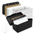 thumbnail image 1 of 3inchx5inch Index Card Holder with Lock, Index Card Box Organizer Storage with , for Home Recipes Address Office, 1 of 7