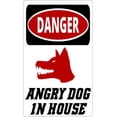 thumbnail image 1 of 3inx5in Danger Angry Dog in House Sticker Vinyl Animal Sign Decal Stickers, 1 of 1