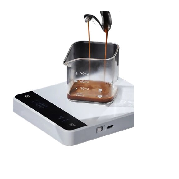 3kg/0.1g Digital Coffee Scale with Timer Heat Insulating Mat Mini Electronic Weighing Scale
