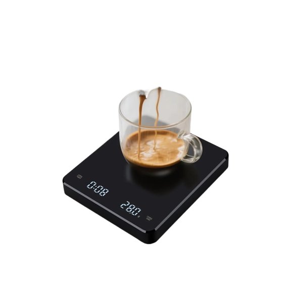 3kg/0.1g Digital Coffee Scale with Timer Heat Insulating Mat Mini Electronic Weighing Scale